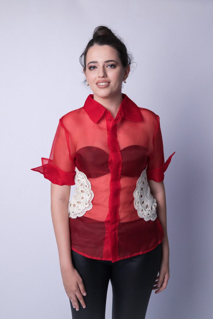 Red Organza Shirt