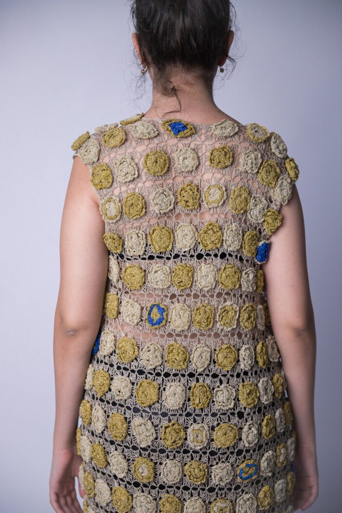 Golden Roses Crocheted Vest