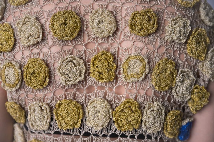 Golden Roses Crocheted Vest