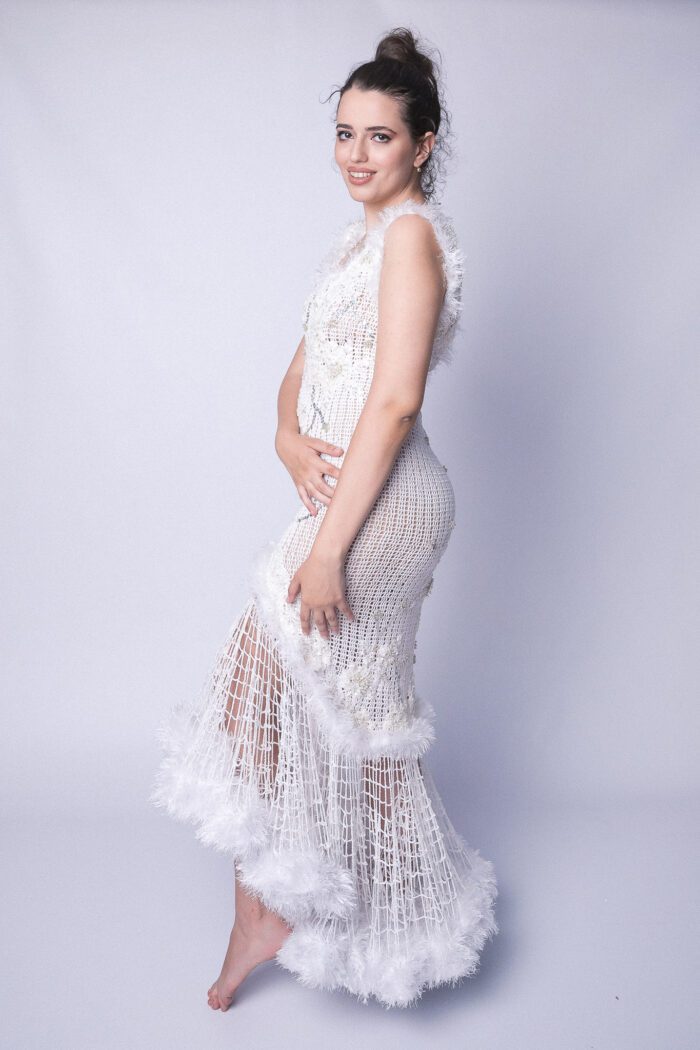 Crochet Bridal Dress With Bolero