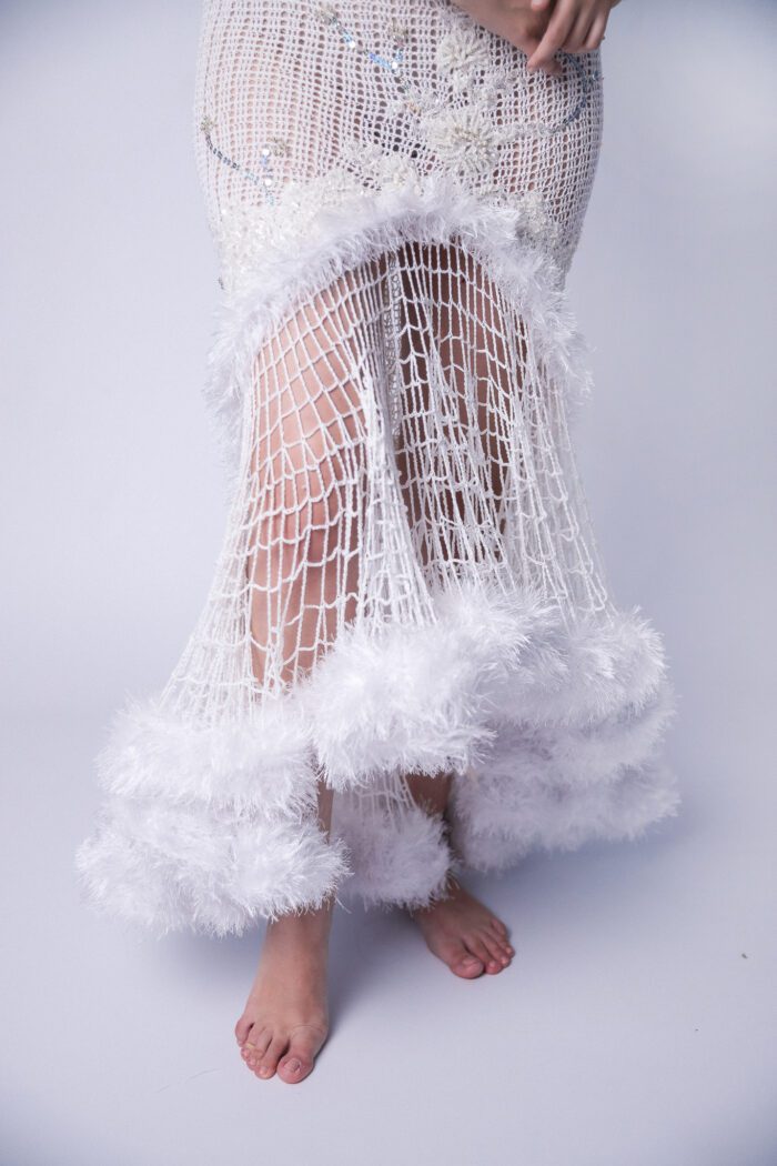 Crochet Bridal Dress With Bolero