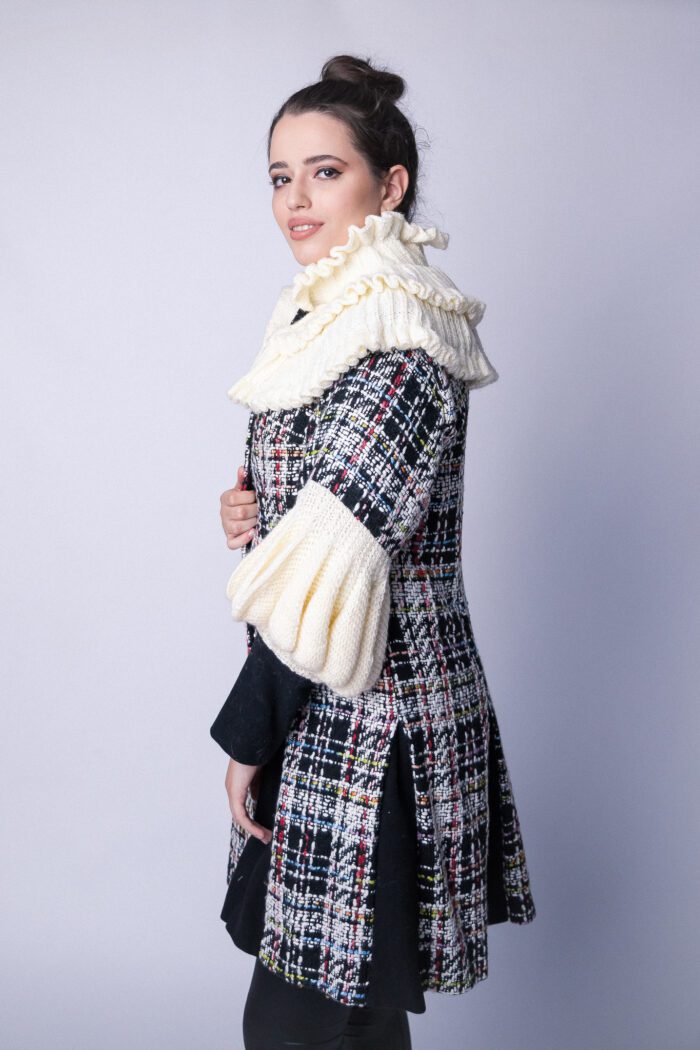 Antoaneta Wool coat with knitwear