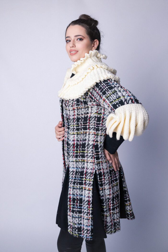 Antoaneta Wool coat with knitwear