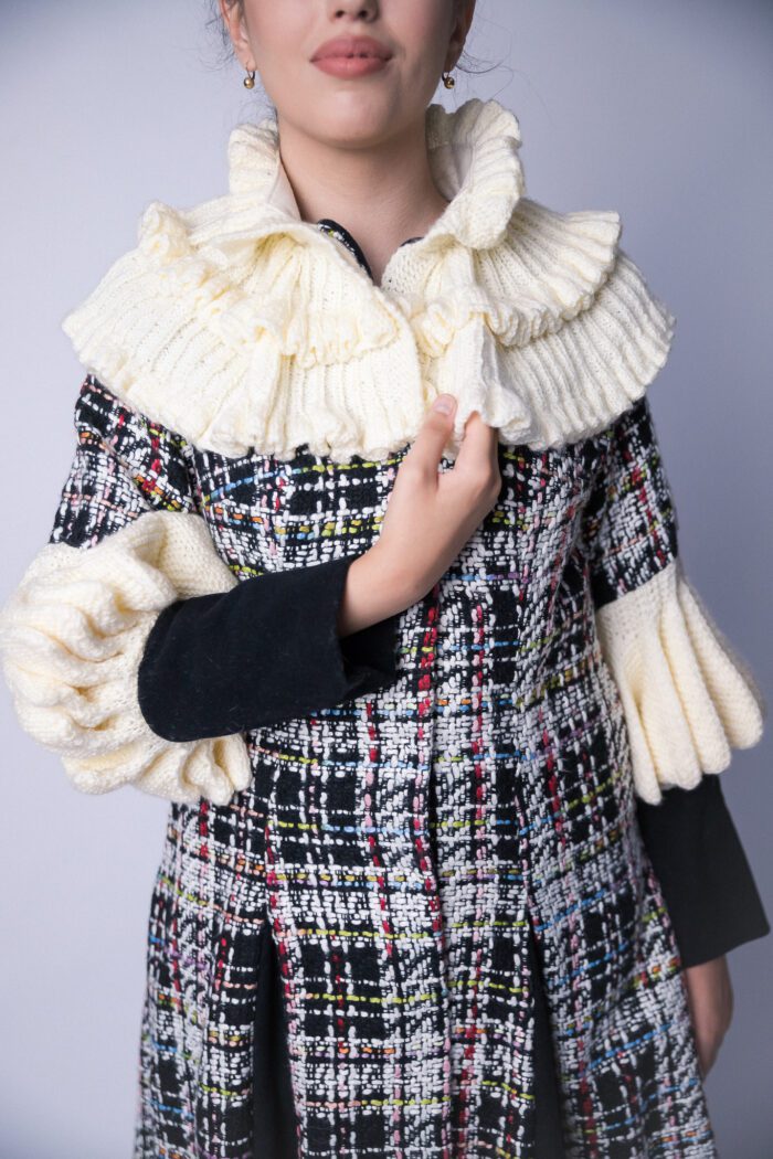 Antoaneta Wool coat with knitwear