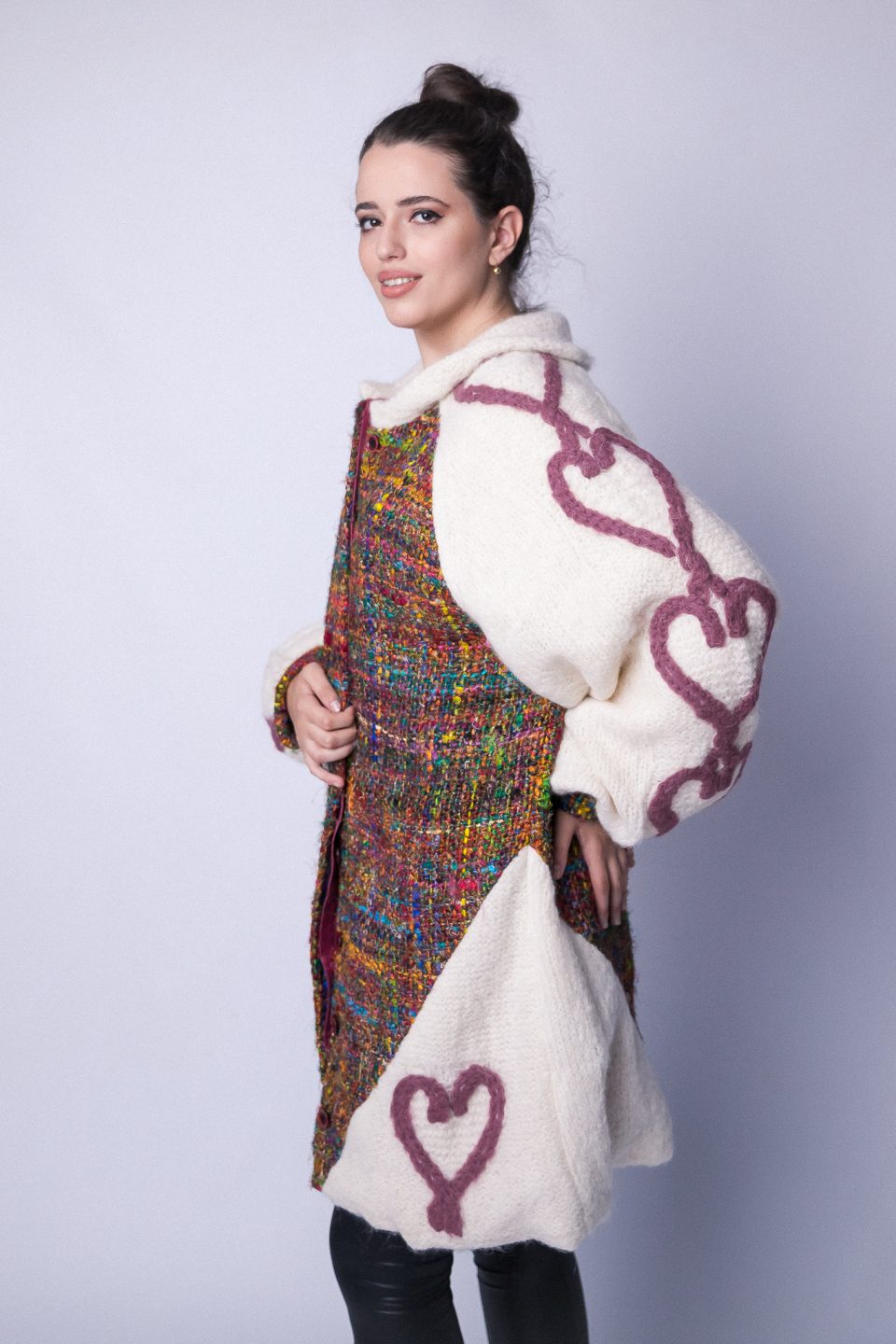 Knitted Heart Coat