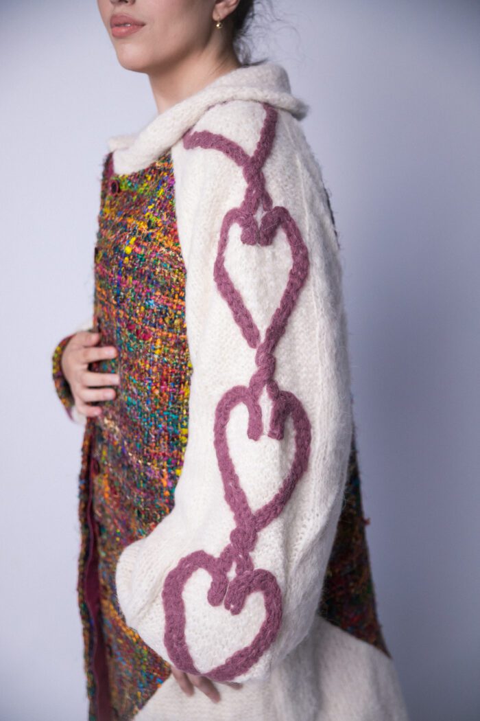 Knitted Heart Coat