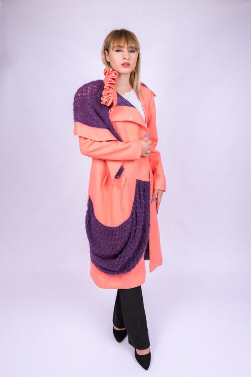 Salmon Wool Coat