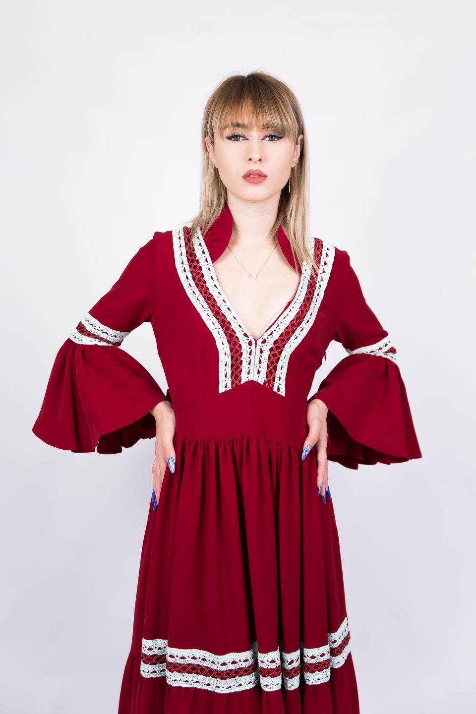 Viva Magenta Taffeta Dress