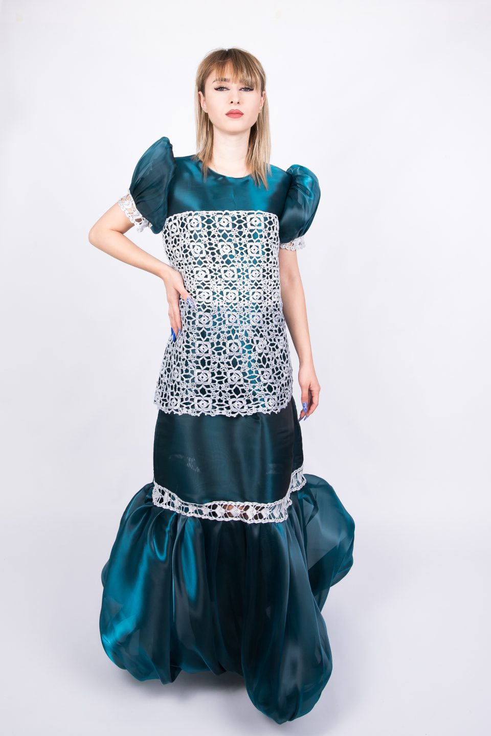 Turquoise Organza Dress