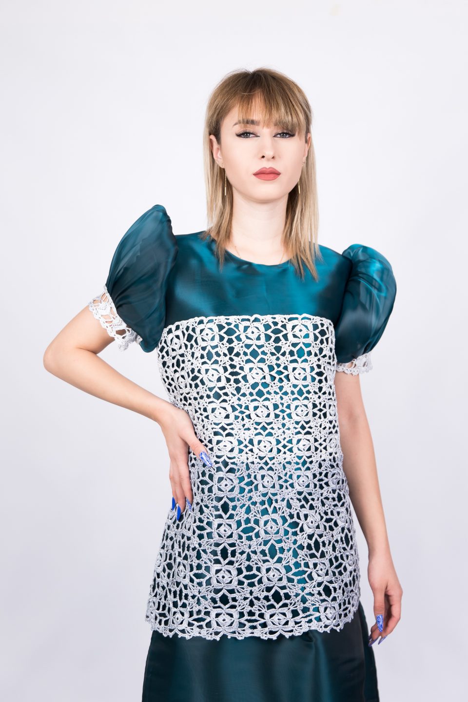 Turquoise Organza Dress