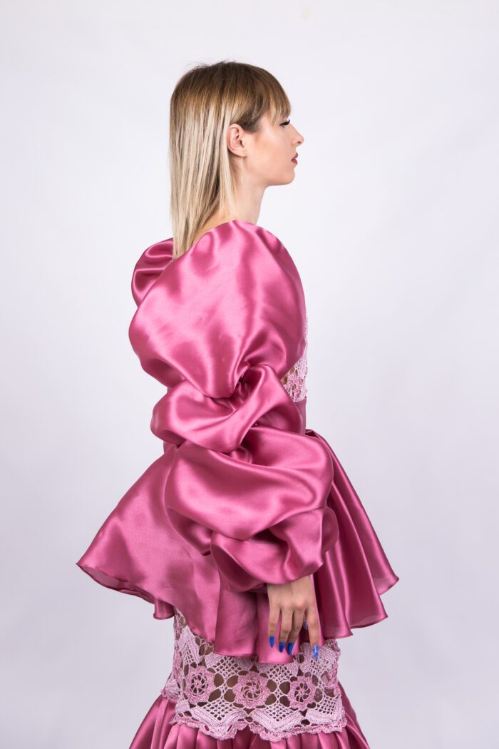 Organza Fuchsia Bell Dress