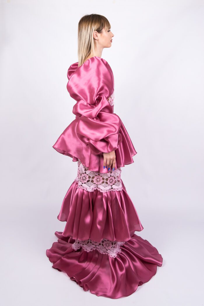 Organza Fuchsia Bell Dress