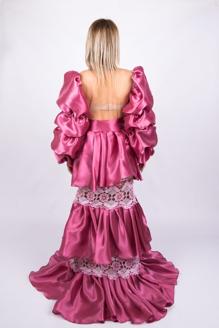 Organza Fuchsia Bell Dress