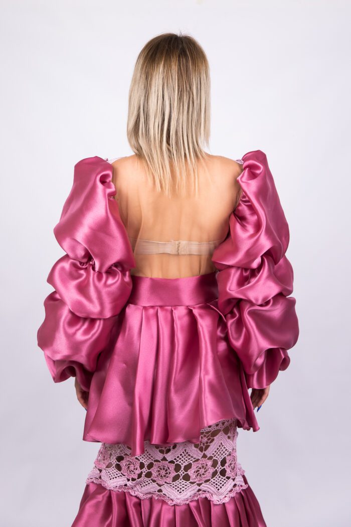 Organza Fuchsia Bell Dress