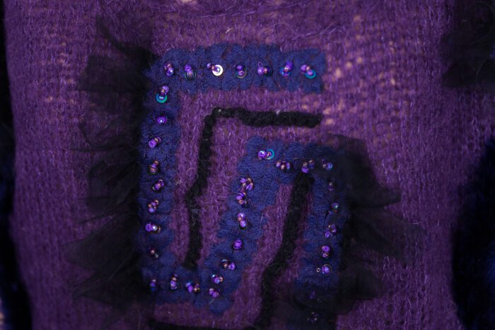 Hand Knit Purple Blouse